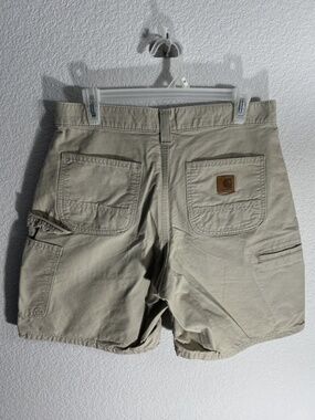 Carhartt Shorts Mens 30 Tan B144 Utility Cargo Workwear Canvas Carpenter Pockets